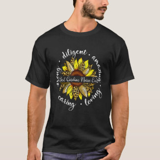 T-shirt Infirmière en soins cardiaques CVICU tournesol léo