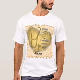 T-shirt Infirmière en soins de santé à domicile jaune