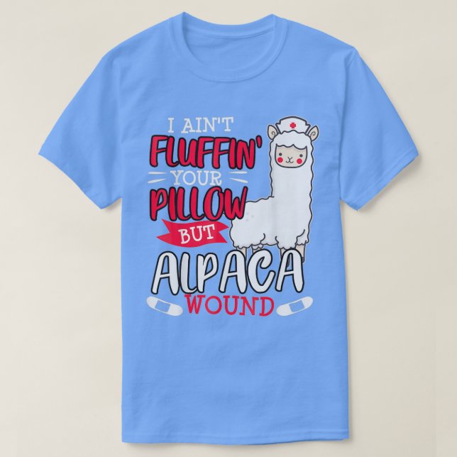 T-shirt Infirmière en soins de santé drôle Alpaca Llama Pu (Design devant)