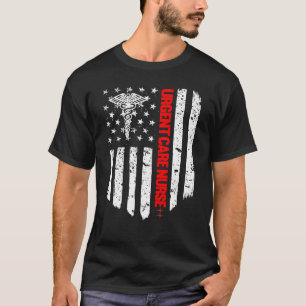 T-shirt Infirmière en soins d'urgence Drapeau américain Rn