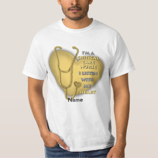 T-shirt Infirmière en soins intensifs cardiaques jaunes