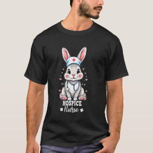 T-shirt Infirmière en soins palliatifs lapin avec stéthosc