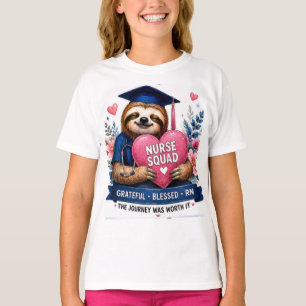 T-shirt Infirmière Équipe Paresseux RN Diplômée École d'In