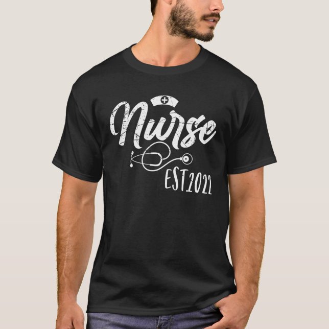 T-shirt Infirmière Est 2022 Rn Infirmière Gradua (Devant)
