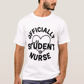T-shirt Infirmière Étudiante Officiellement Stéthoscope Ca
