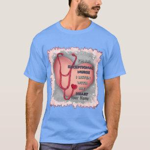 T-shirt infirmière exceptionnelle au coeur rouge