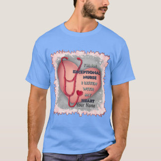 T-shirt infirmière exceptionnelle au coeur rouge