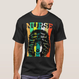 T-shirt Infirmière femme noire magie afro melanine reine h