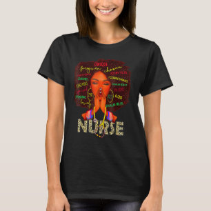 T-shirt Infirmière Femme Noire Magie Afro Mélanine Reine N