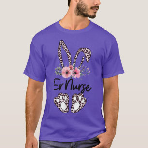 T-shirt Infirmière Florale Urgence Bunny de Pâques Infirmi