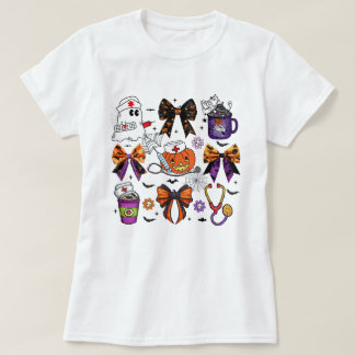 T-shirt Infirmière Funny Stethoscope Infirmière Citrouille