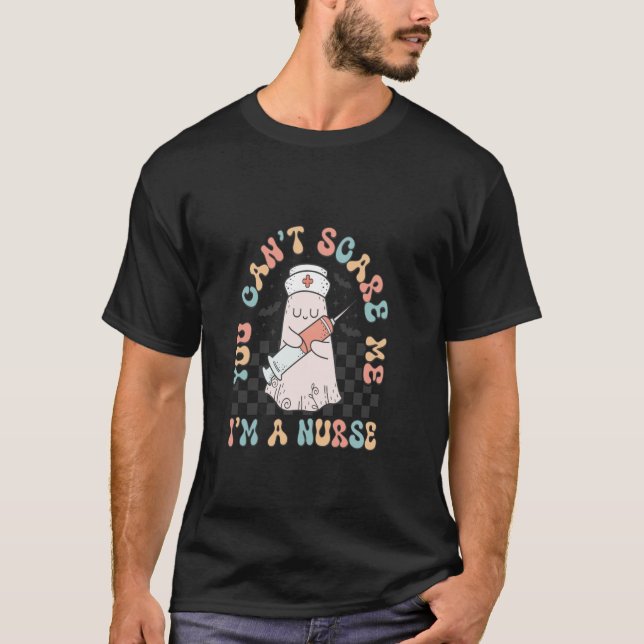 T-shirt Infirmière Funny Stethoscope Infirmière Citrouille (Devant)