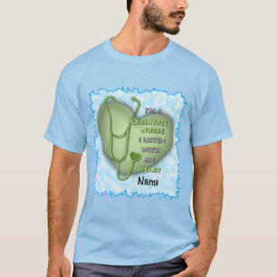 T-shirt Infirmière gériatrique à coeur vert