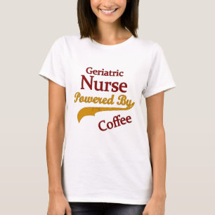 T-shirt Infirmière gériatrique actionnée par le café