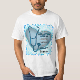 T-shirt Infirmière gériatrique Blue Heart