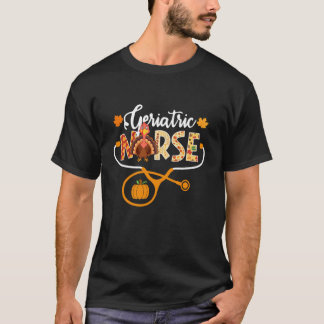 T-shirt Infirmière gériatrique Turquie Stéthoscope Citroui