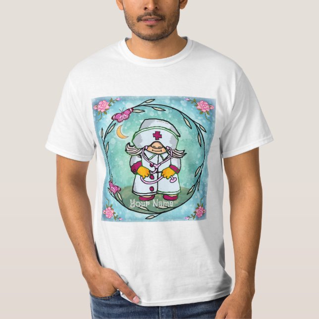 T-shirt Infirmière gnome féminine  (Devant)