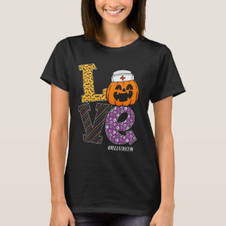 T-shirt Infirmière Halloween Citrouille Amour Pédiatre Inf