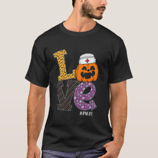 T-shirt Infirmière Halloween Costume Citrouille Amour RN N