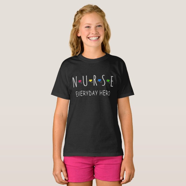 T-shirt Infirmière héros du quotidien (Devant entier)