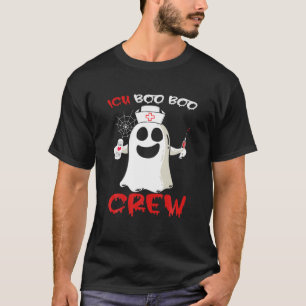 T-shirt Infirmière ICU Boo Boo Crew Ghost Nurse Funny