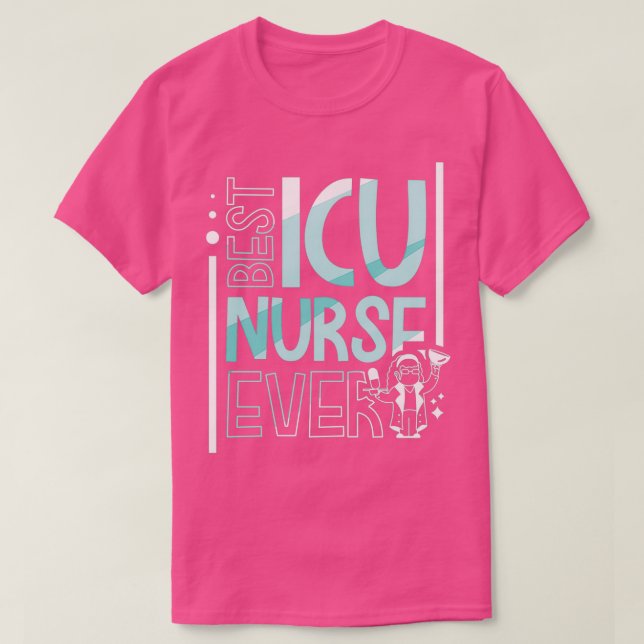 T-shirt Infirmière Icu Meilleure jamais ICE Infirmière (Design devant)