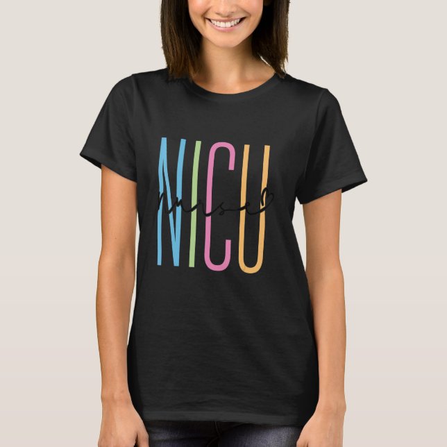 T-shirt Infirmière Icu Néonatal Et Nicu (Devant)