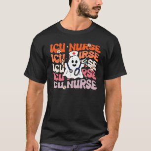 T-shirt Infirmière ICU Super Funny Halloween Fantôme Cos