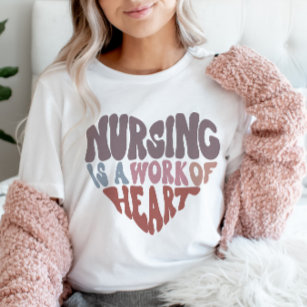T-shirt Infirmière infirmière est une oeuvre de coeur Rétr
