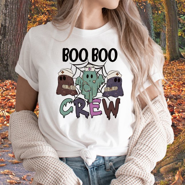 T-shirt Infirmière Infirmière Halloween Boo Boo Crew Ghost (Créateur téléchargé)