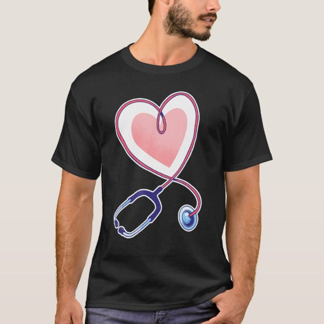 T-shirt Infirmière Infirmière Stethoscope (Devant)