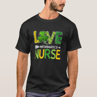 T-shirt Infirmière informatique St. Patricks Day Love Stet
