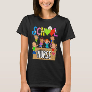 T-shirt Infirmière inscrite à l'école primaire Retourner à
