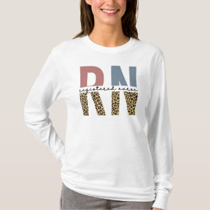 T-shirt Infirmière inscrite de la RN Cheetah Imprimer Infi