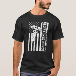 T-shirt Infirmière inscrite Drapeau Amérique Drapeau Infir