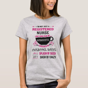 T-shirt Infirmière inscrite Merveilleuse Sassy