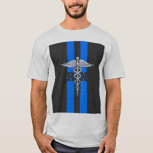 T-shirt Infirmière inscrite RN Caduceus Carbon Fiber Style
