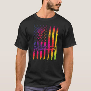 T-shirt Infirmière inscrite Us Drapeau Rn Infirmière inscr