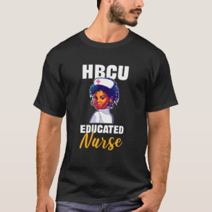 T-shirt Infirmière instruite HBCU - Histoire noire Col his