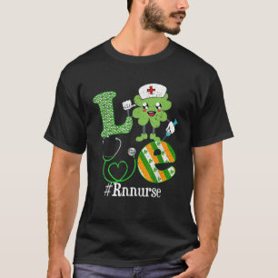 T-shirt Infirmière irlandaise St Patrick's Day Love Lucky