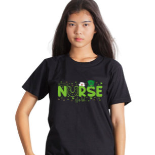 T-shirt Infirmière irlandaise Stethoscope Scrub Fête de la