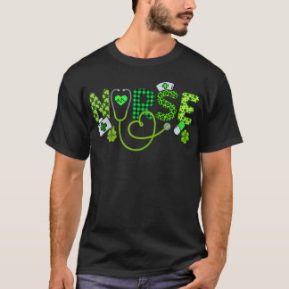 T-shirt Infirmière irlandaise stéthoscope scrubs St Patric