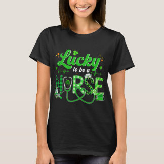 T-shirt Infirmière Jour de la Saint Patrick Heureux D'Être