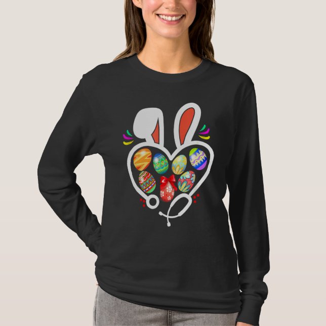 T-shirt Infirmière Lapin de Pâques Oreilles mignonnes Lapi (Devant)