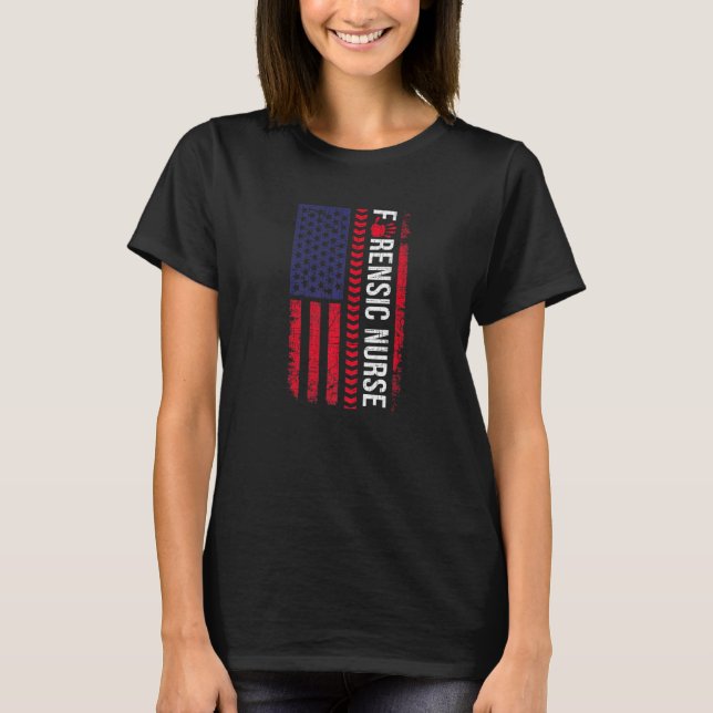 T-shirt Infirmière légiste drapeau Forensics Science Corre (Devant)