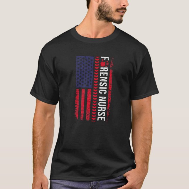 T-shirt Infirmière légiste drapeau Forensics Science Corre (Devant)