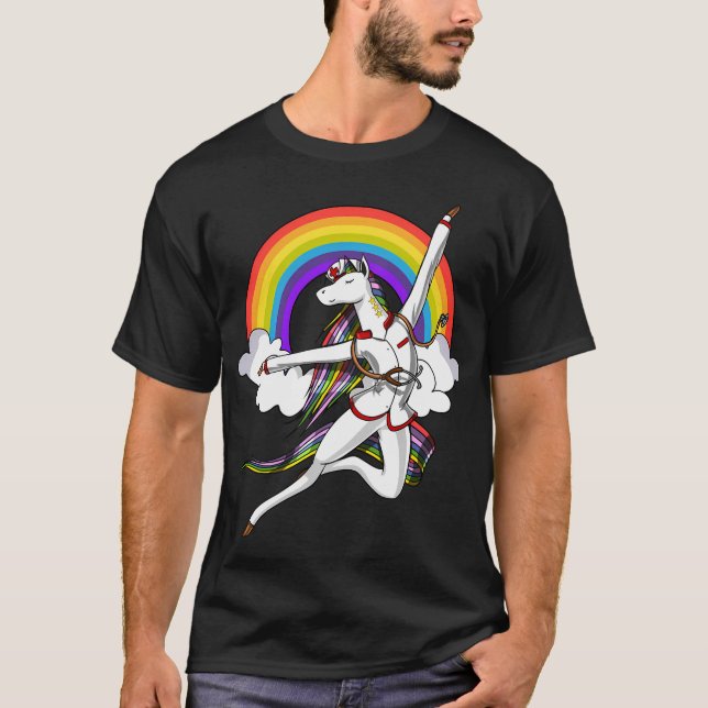 T-shirt Infirmière Licorne (Devant)