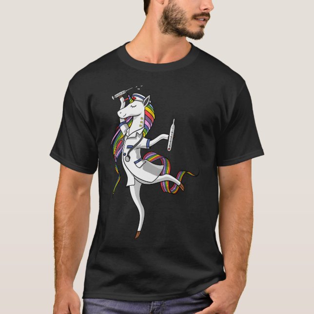 T-shirt Infirmière Licorne (Devant)
