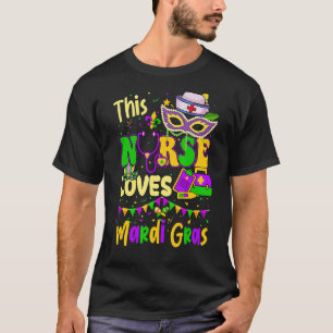 T-shirt Infirmière Mardi Gras Scrub Top Cette Infirmière A