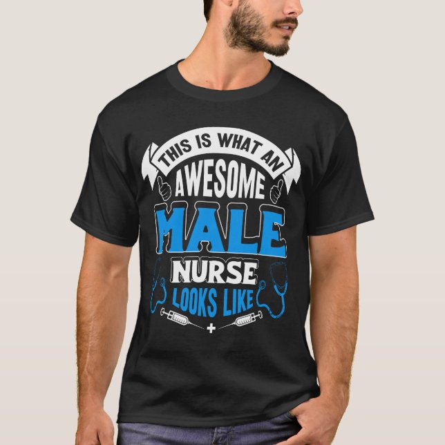 T-shirt Infirmière masculine géniale (Devant)